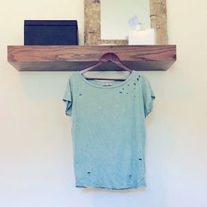 Light Blue Distressed Express T-Shirt